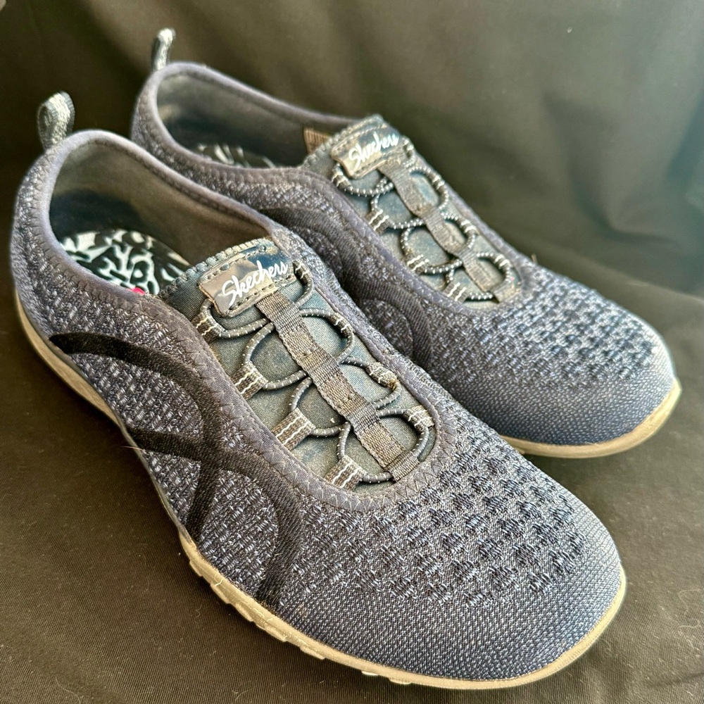 Skechers Ladies Relaxed Fit Air-Cooled Memory Foam Navy Excellent